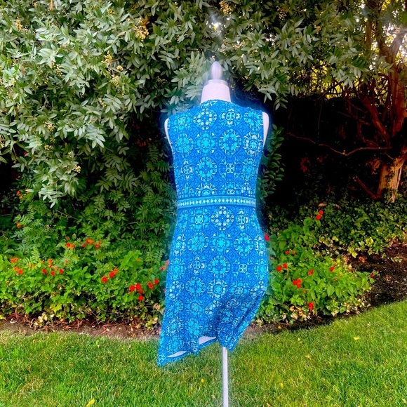 Talbots Blue Patterned Mini Dress - Picture 6 of 7